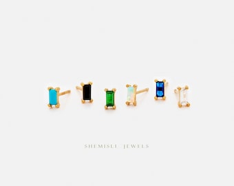 Baguette Stud, Earring, Minimalist Style, A-SS143 SS023 SS107 SS339 SS340 SS008