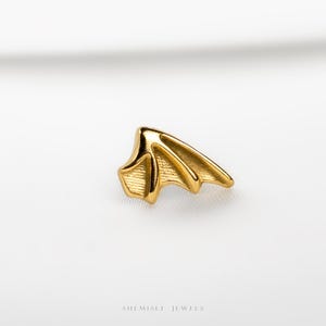 Tiny Bat Wing, Dragon Wing Threadless Flat Back Earrings, 20,18,16ga, 5-10mm Unisex, Surgical Steel SHEMISLI SS1121