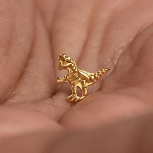 Dinosaur Fossil Stud, Threadless Flat Back Earring, Minimalist Style, A-SS1170