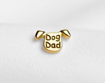 Clou DOG DAD, Boucle d'oreille sans filet à l'arrière plat, Style minimaliste, A-SS1175