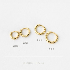 Beaded Cartilage Hoop, Helix Earring, Minimalist Style, A-SH596 SH597 SH598 SH599