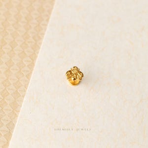 Tiny Bee Threadless Flat Back Tragus Stud, 20,18,16ga, 5-10mm, Unisex, Surgical Steel, SHEMISLI SS527