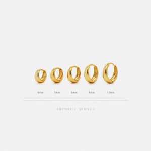 Tapered Hoop Earring, Huggies, Unisex, Gold, Silver SHEMISLI - SH316, SH317, SH318, SH319, SH320