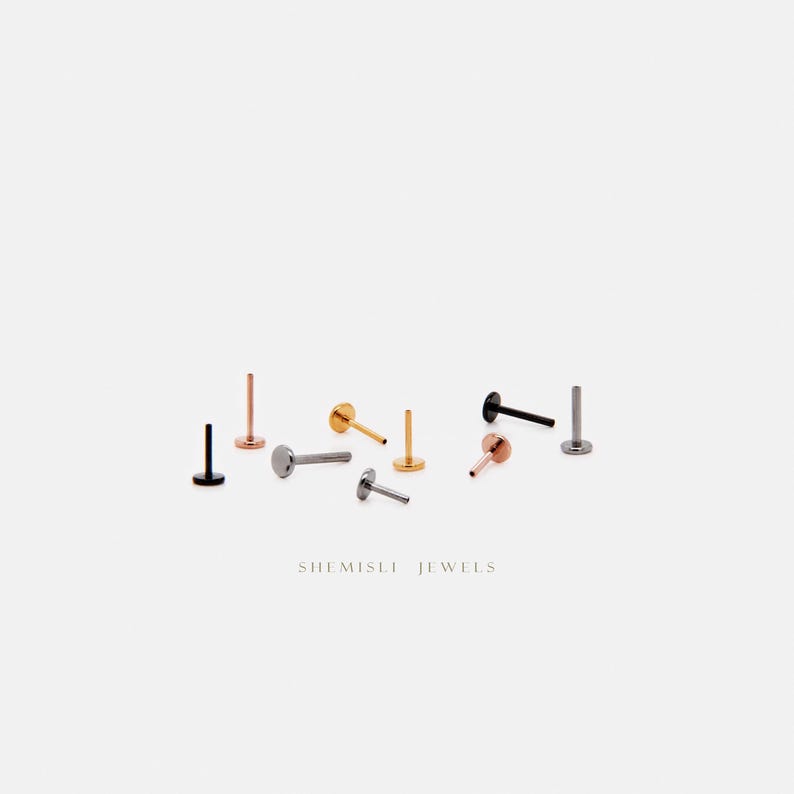 Fan Shaped Shell Stud, Threadless Flat Back Earring, Minimalist Style, A-SS926 image 7