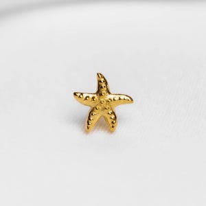 Starfish Stud, Threadless Flat Back Earring, Minimalist Style, A-SS1149