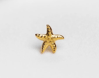 Starfish Stud, Threadless Flat Back Earring, Minimalist Style, A-SS1149