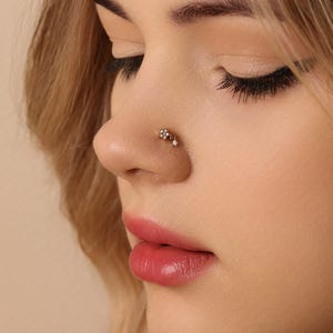 Petit clou de nez à dos plat sans filetage triple étoile, calibre 20,18,16, 5-10 mm unisexe, acier chirurgical SHEMISLI SS854