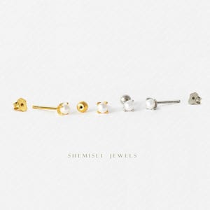 Pearl Stud, Butterfly End or Screw Ball End Earring, Minimalist Style, A-SS659 SS660