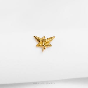 Tiny Fairy Threadless Flat Back Earring, 20,18,16ga, 5-10mm Unisex, Surgical Steel SHEMISLI SS1150