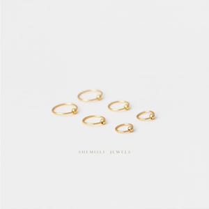 Créoles rondes simples, Huggies, unisexe, or, argent SHEMISLI - SH219, SH221, SH223