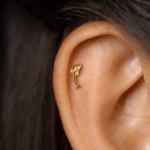 Clous d'oreilles petite carpe Koi, unisexe, or, argent SHEMISLI SS823 extrémité papillon, extrémité sphérique à vis SS824 (type A) LR