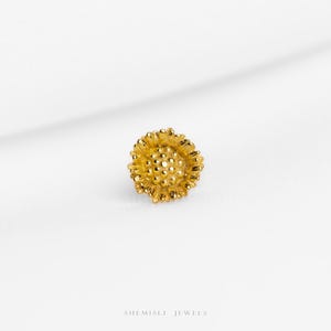 Tiny SunFlower Threadless Flat Back Earring, 20,18,16ga, 5-10mm Unisex, Surgical Steel SHEMISLI SS1100