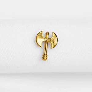 Double Headed Axe Stud, Threadless Flat Back Earring, Minimalist Style, A-SS1147