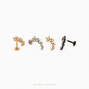 Dainty Shooting Star Threadless Flat Back Earring, 20,18,16ga, 5-10mm Unisex, Surgical Steel SHEMISLI SS588
