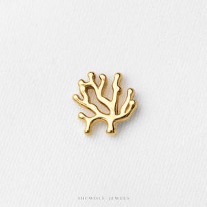 Coral Reef Stud, Threadless Flat Back Earring, Minimalist Style, A-SS1745