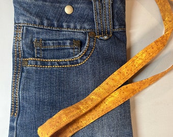 Denim Crossbody Pocket Bag Upcycled Jeans