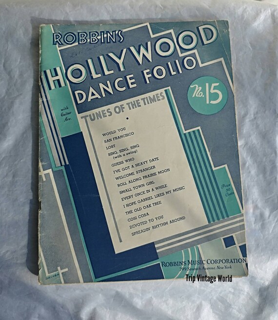 Hollywood Dance Folio No 15 Melodien Der Zeiten 1936 Song Book Etsy etsy