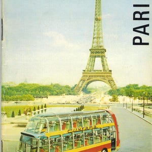 Folletos de turismo en autobús Cityrama, París, sitios de interés, Francia, 1959, guía turística francesa, mapas