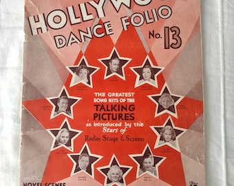 1935 Hollywood Dance Folio No. 13: Vintage bladmuziekliedjes