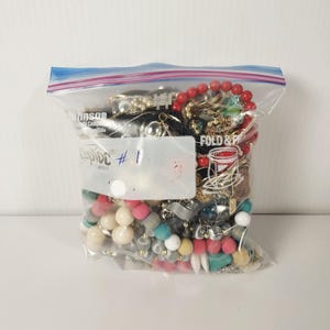 Vintage Jewelry Mystery Bag: Costume Necklaces, Bracelets, Sterling Silver Earrings