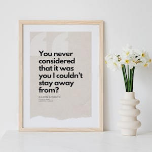Book Quote Print, Fourth Wing Quote, Digital Print, Bookish Wall Art, Bookish Decorations, Bookish Gifts, Book Lovers Decor, Bookish Wallart