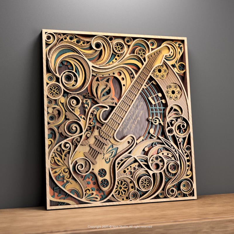Layered Guitar - Etsy
