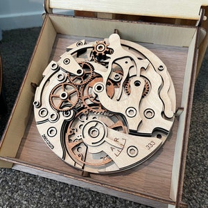 Watch Movement | Laser cut file for creating multilayered 3D Mechanical Watch Movements | SVG, ai, dxf, lightburn format