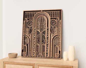 3D Mandala Laser Cut File | Multilayer Art Design | Doorway-Inspired