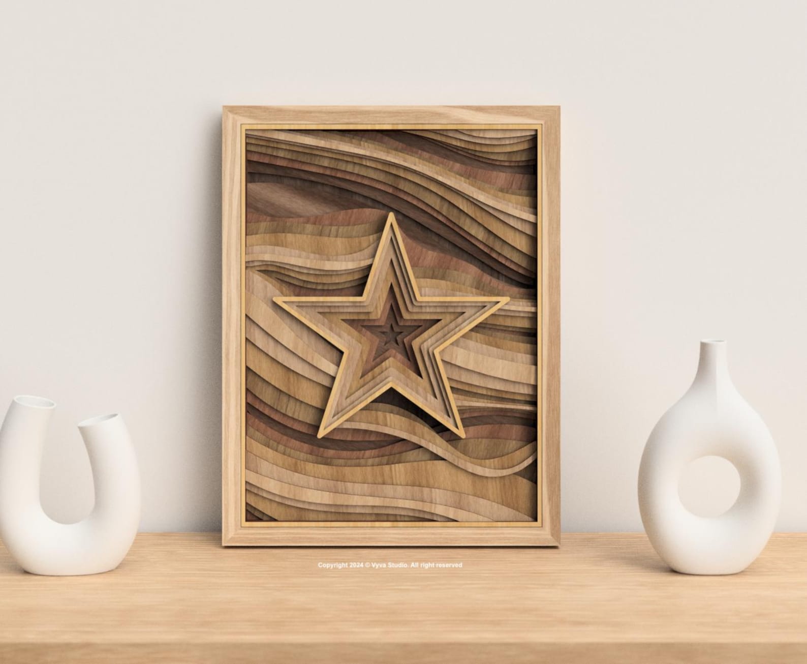 3D Layered Star Design: Laser Cut SVG Template (digital Download) - Etsy