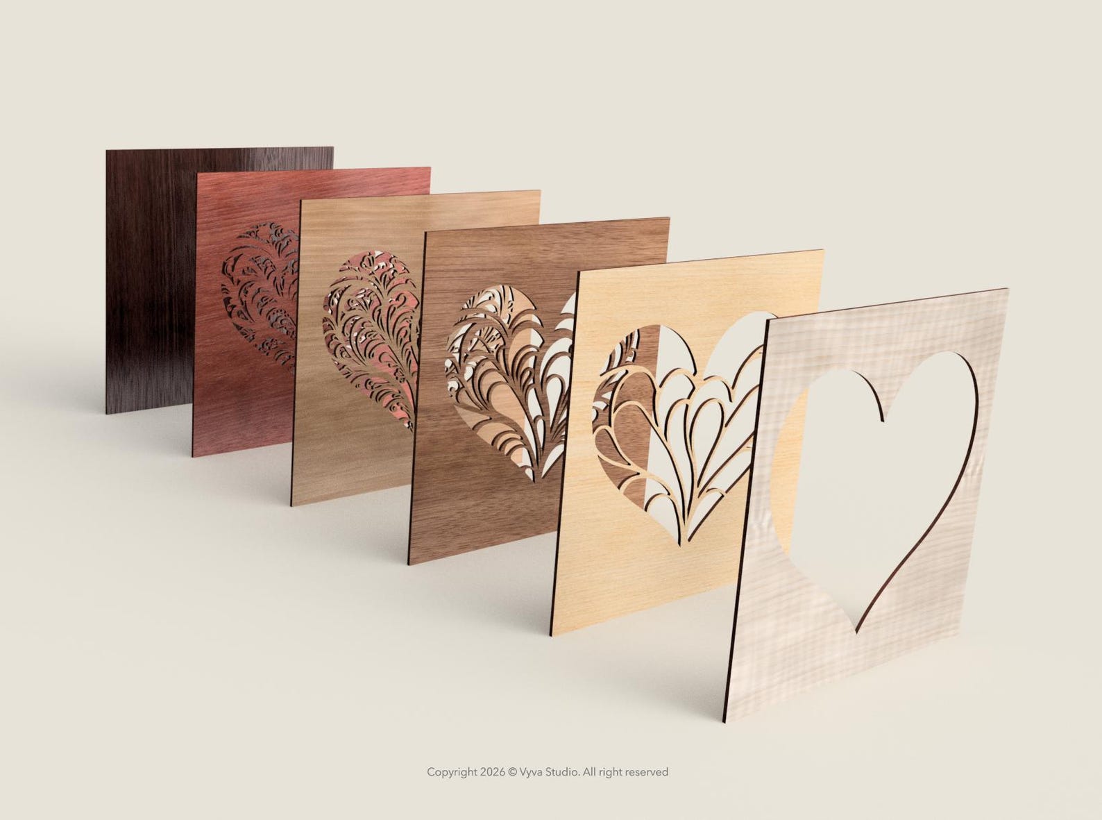 3D Layered Heart Wall Art SVG | Romantic Laser Cut File | Multilayer ...