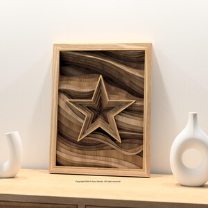 3D Layered Star Design: Laser Cut SVG Template (digital Download) - Etsy
