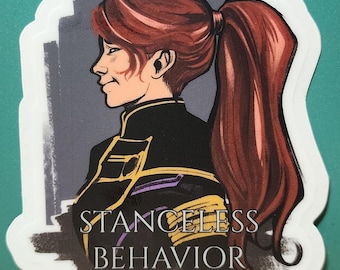 Maelle "STANCELESS BEHAVIOR" Expedition 33 Transparent Vinyl Sticker