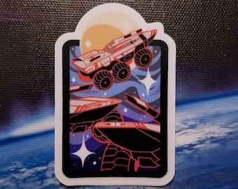 Mass Effect "3 Mako Moon" Transparent Sticker 3"