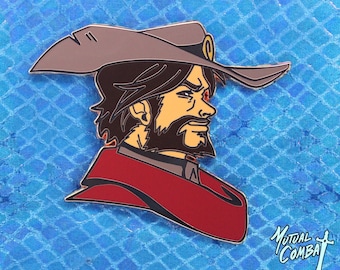 Overwatch Cole Cassidy Rose Gold Enamel Pin