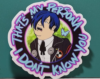 THAT'S MY PERSONA - Persona 3 King of the Hill Crossover Vinyl Transparent Sticker 4"