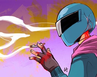 11x17 Hotline Miami Biker Fanart Print Poster