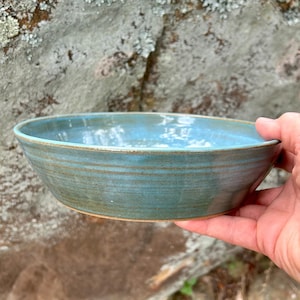 pasta bowl handmade, shallow dinner bowl, gift for her, stoneware deep plate, Buddha bowl, soup bowl, shallow serving bowl