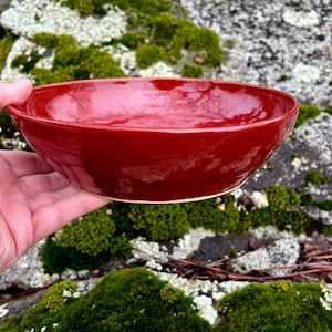 Shallow dinner bowl, buddha bowl, stoneware deep plate, gift for him, pasta bowl handmade, stoneware soup bowl, shallow serving bowl