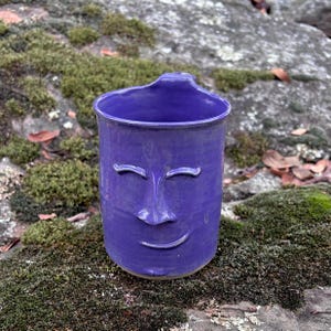 12 oz face coffee mug, purple character tea mug