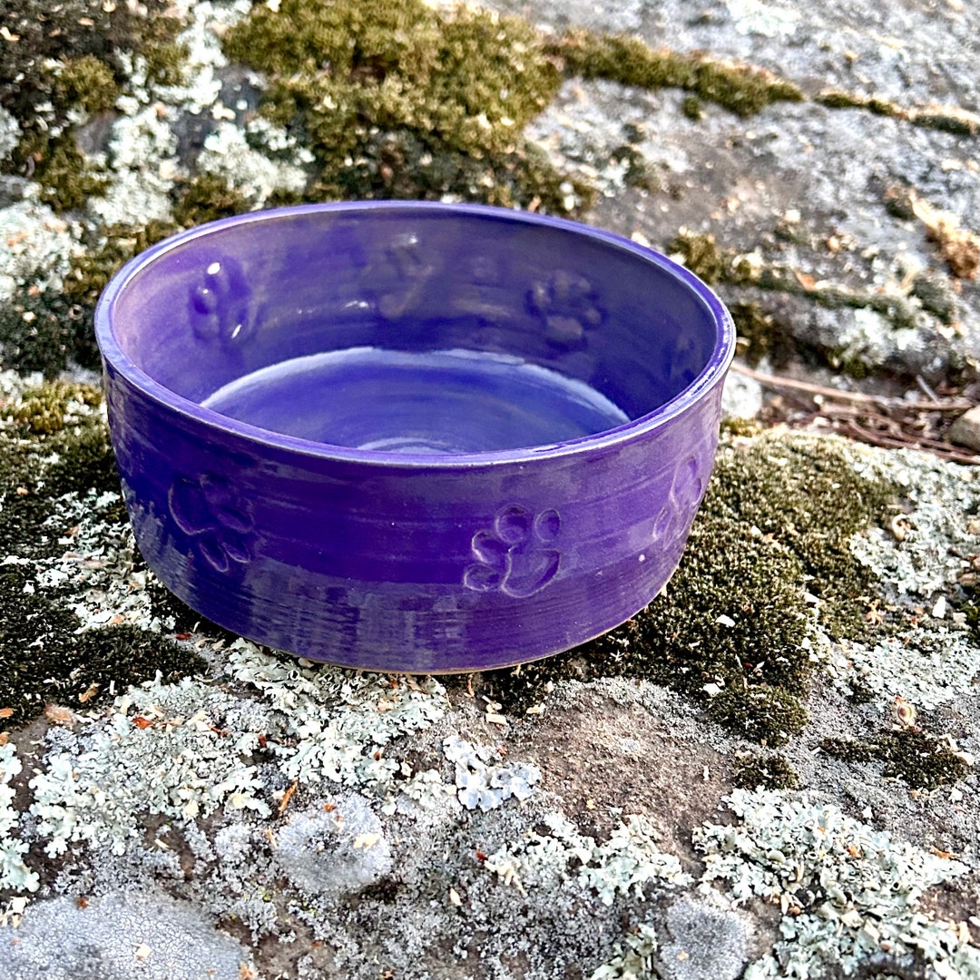 Dog Bowl, Medium Pet Food Bowl, Paw Prints, Gift for Him, Cat Dish ...