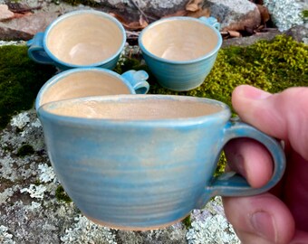 espresso cup, 2 oz cup, handmade ceramic cup, gift for him, small tea cup, tiny cup, small coffee cup, small cup, espresso cup blue