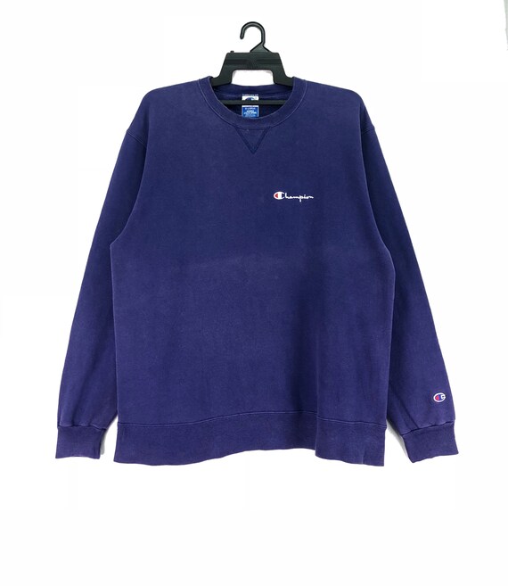 purple champion crewneck