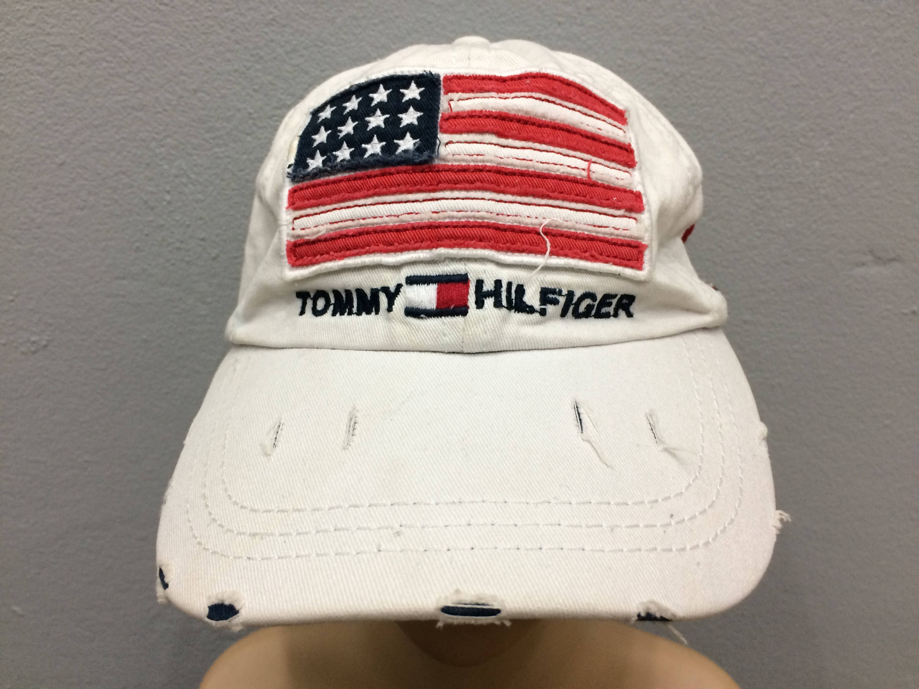 Rare Tommy Hilfiger Hat Cap Flag Logo 