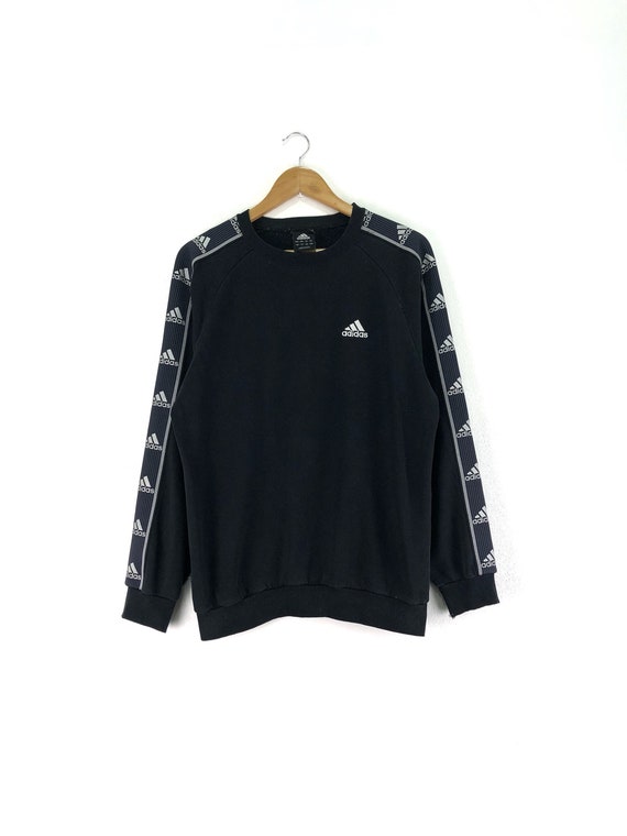 black adidas tape hoodie