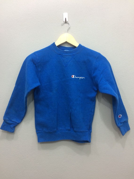 champion crewneck blue