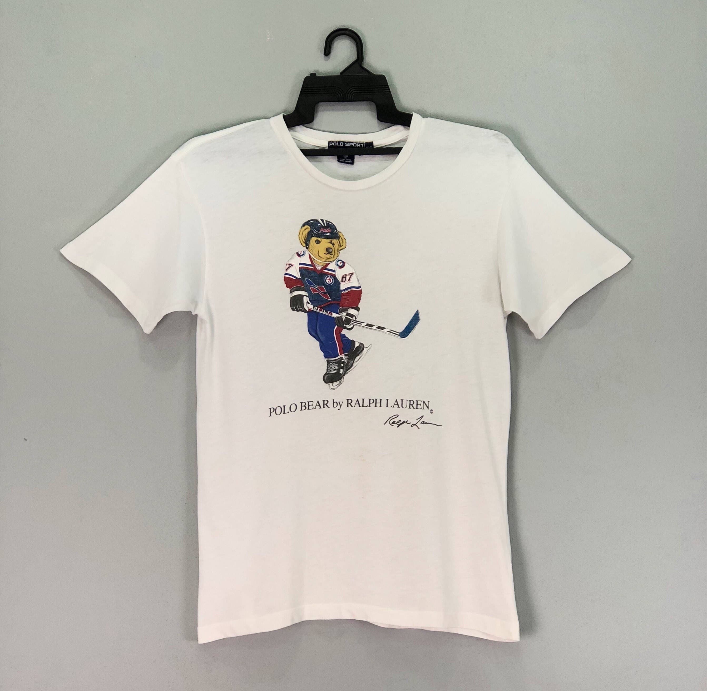 Vintage Rare Polo Bear Ralph Lauren Tshirt Polo Sport Hockey - Etsy