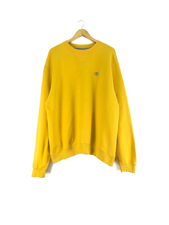yellow champion sweater