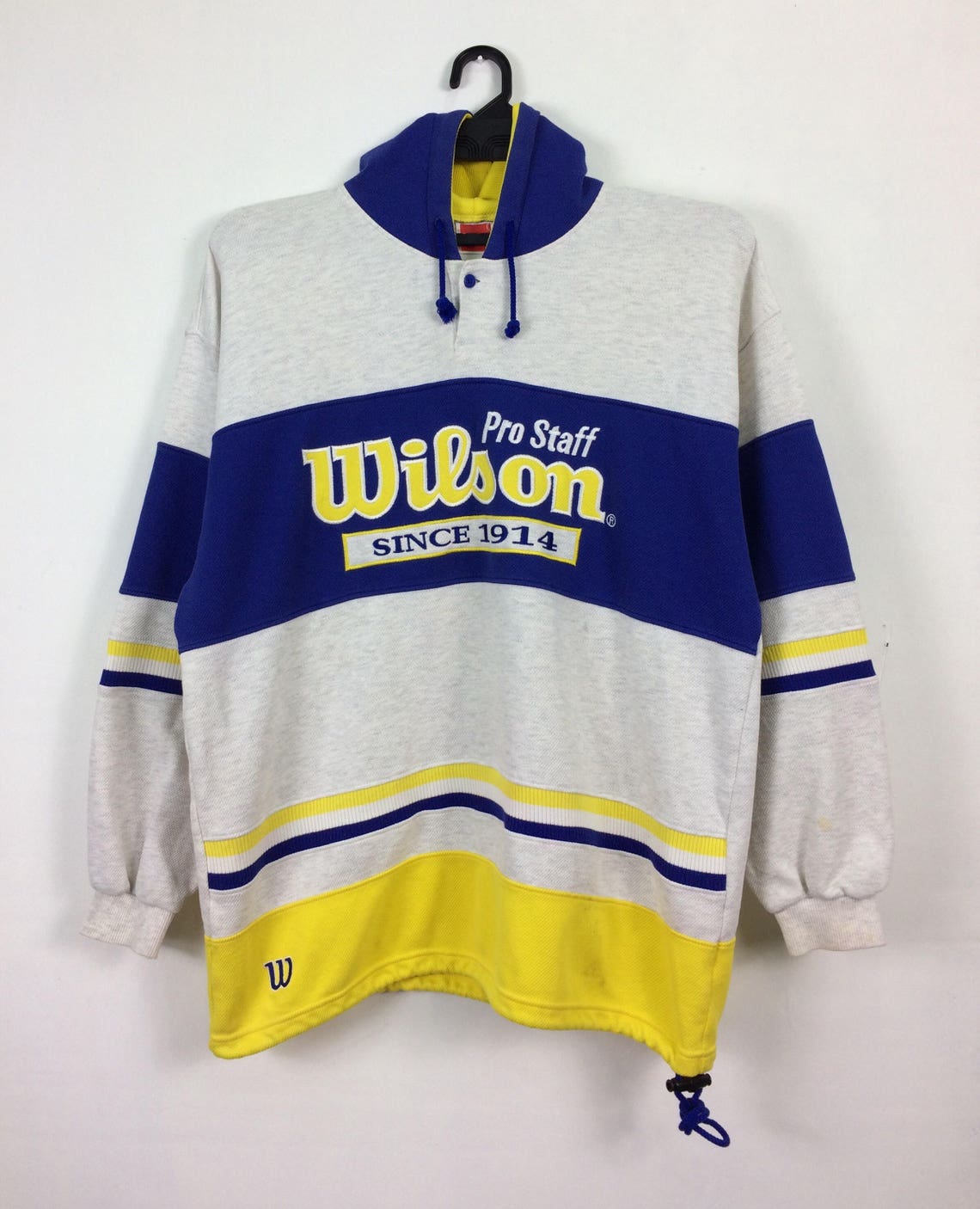 Vintage Wilson Hooded Sweatshirt Jumper Embroidered Spell Out - Etsy ...