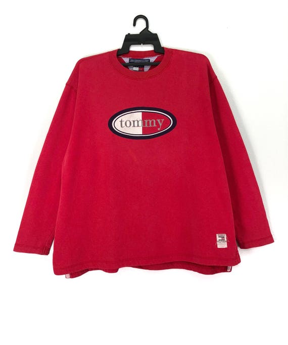 red tommy hilfiger jumper