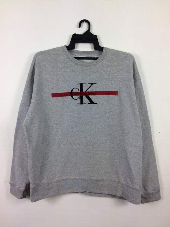grey ck jumper